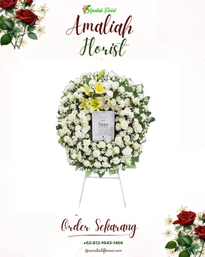 Krans Bunga Duka Cita di Campuranom